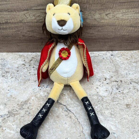 FAO Schwarz Glow Brights King Lion Plush 23” Lights & Sound Stuffed Crown Cape - Picture 1 of 12